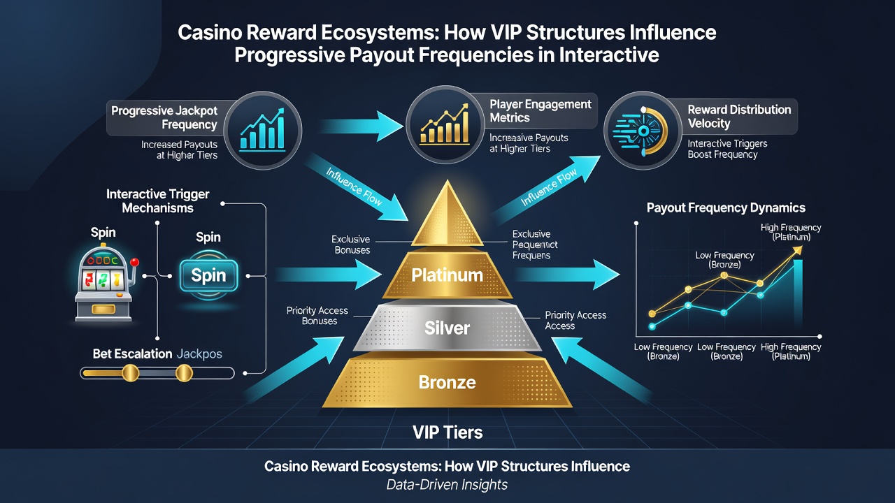 Analytics dashboard showing progressive jackpot growth curves segmented by player loyalty tiers