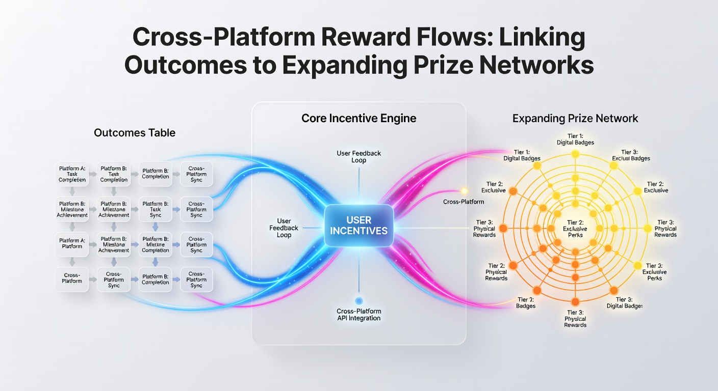 Diagram showing reward flows from table games to progressive prize networks across mobile platforms