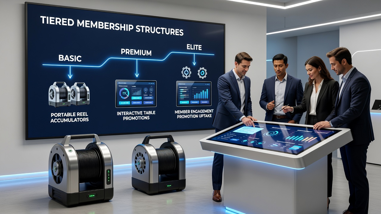 Interactive gaming table with tiered membership overlay and instant transaction confirmation screen