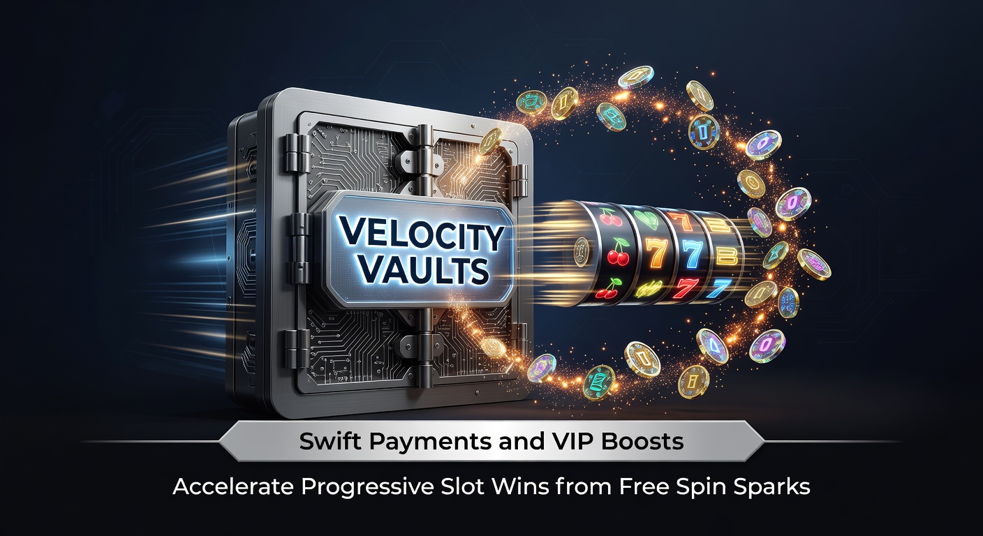 Dynamic graphic of a vault bursting open with golden coins, lightning bolts symbolizing swift payments, and slot reels spinning in the background